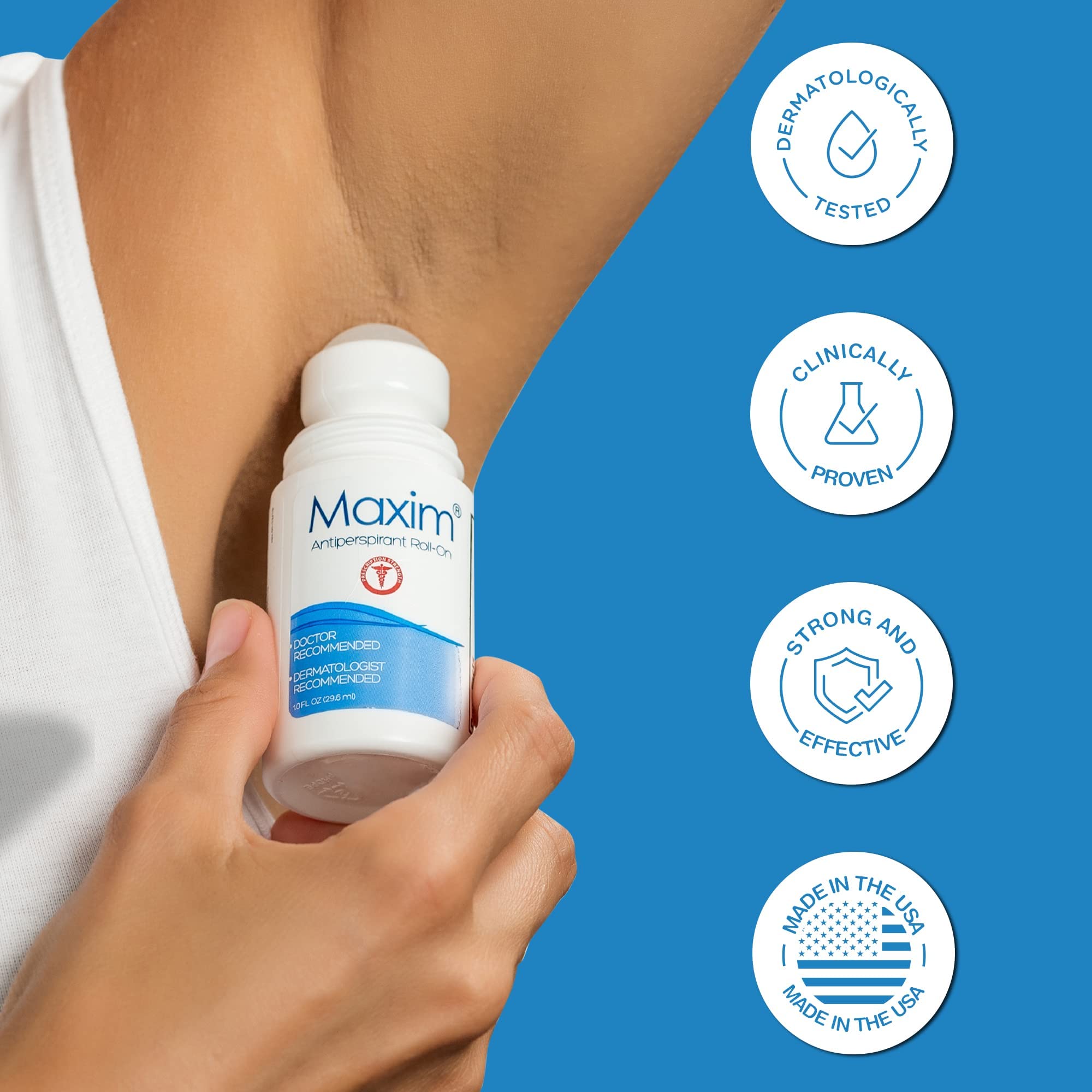 MAXIM money-back guarantee label offers purchase confidence.