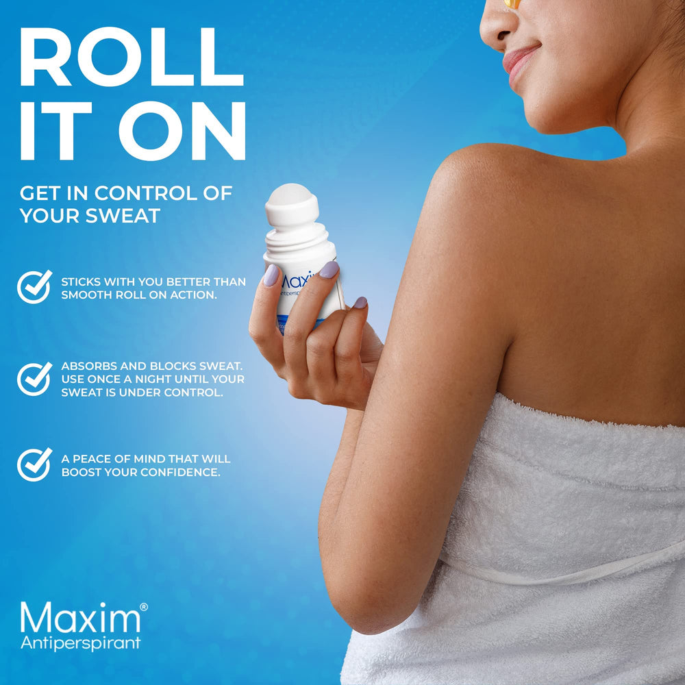 MAXIM fresh underarms in the morning with odor control.
