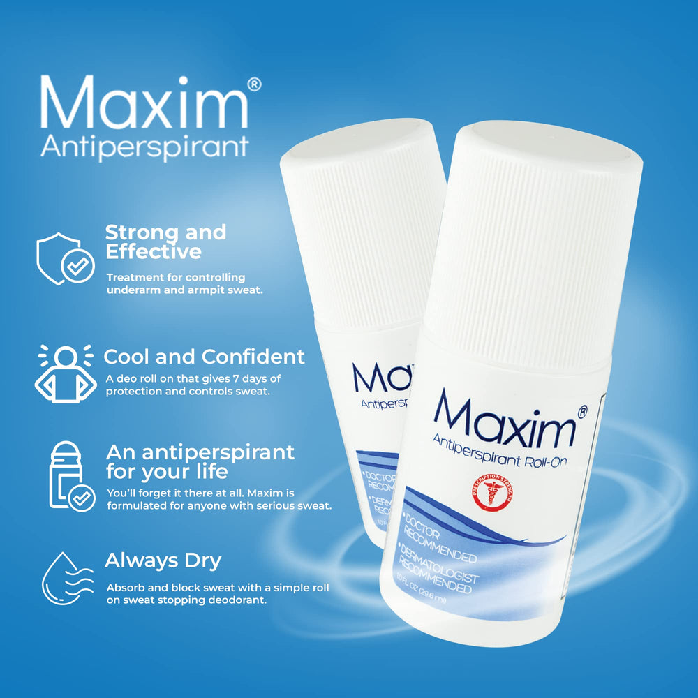 MAXIM unscented formula for daily underarm protection and odor control.