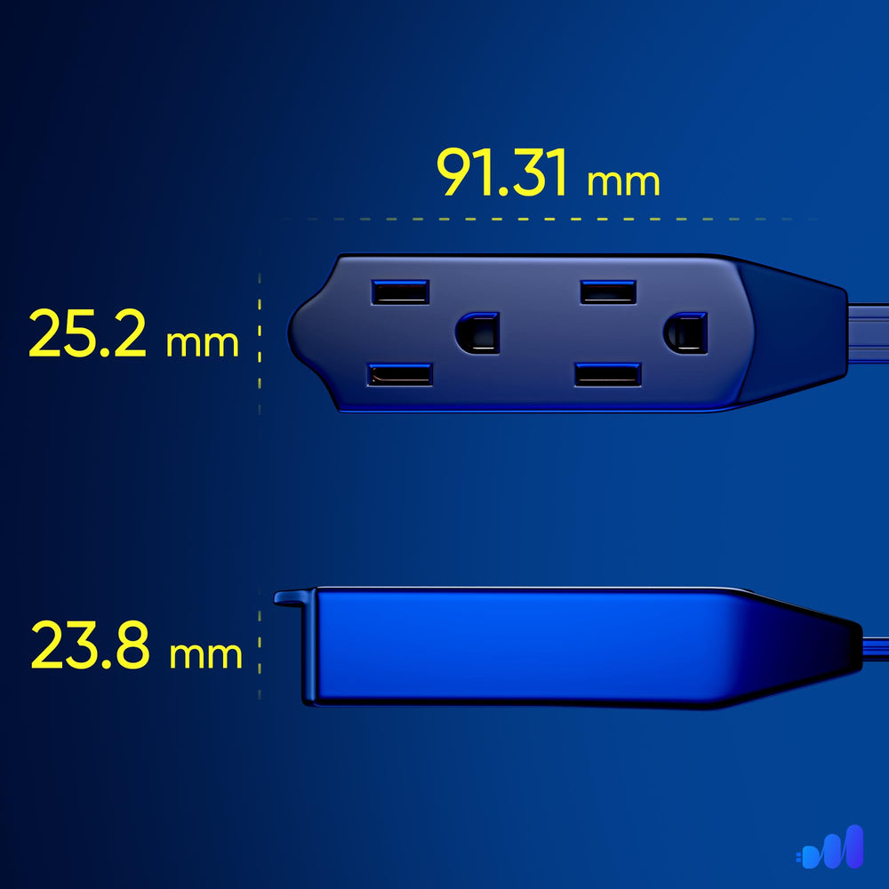 Maximm space-saving flat plug maximizes wall space