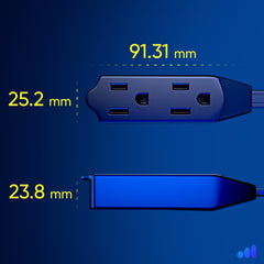 Maximm space-saving flat plug maximizes wall space