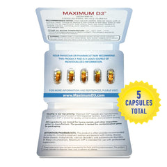 Maximum D3 bottle cap close-up shows secure seal for reliable weekly dosing.