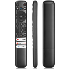 Maxitoc RC813 remote front view for TCL TV with clear buttons and grip