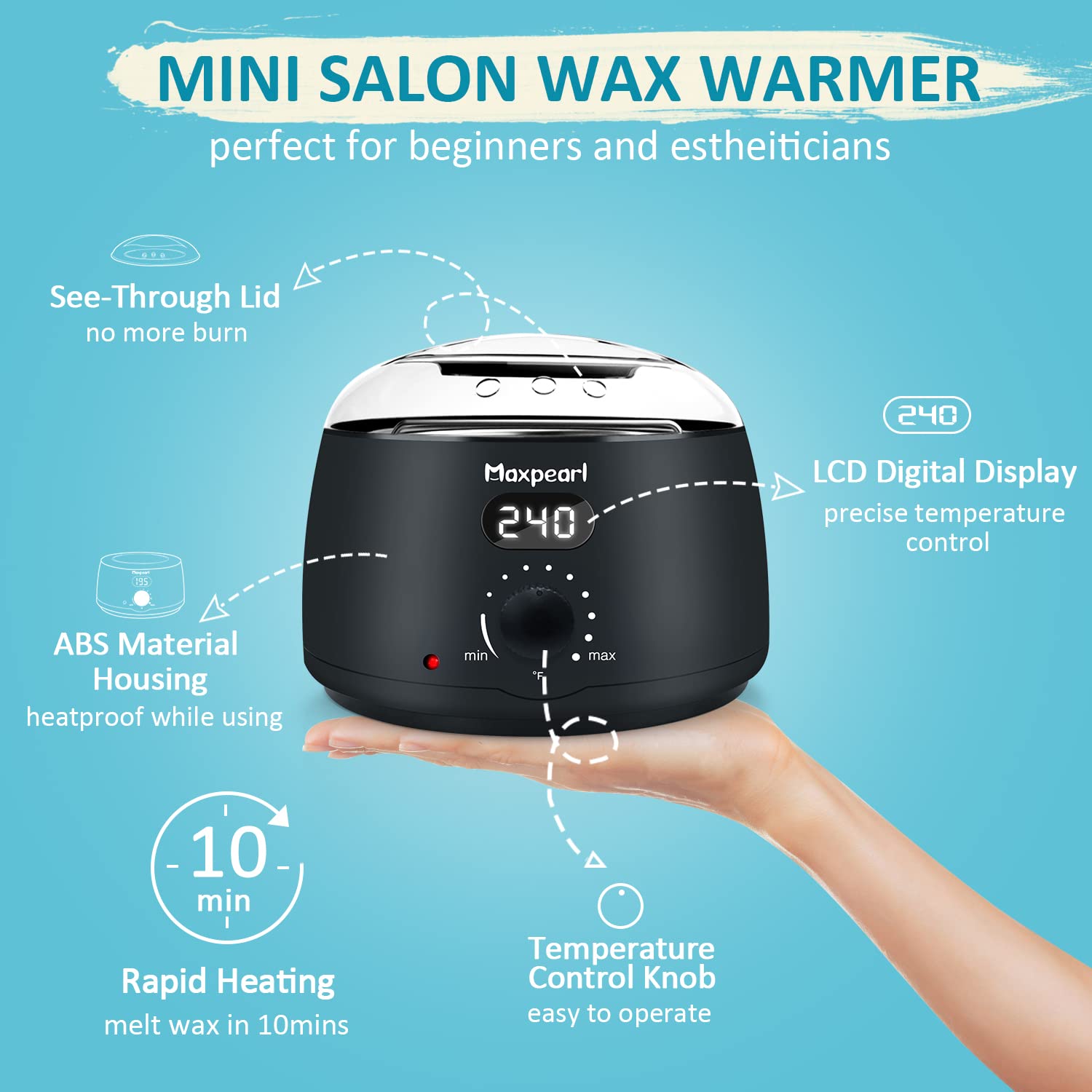 Maxpearl creamy wax for eyebrows and facial waxing