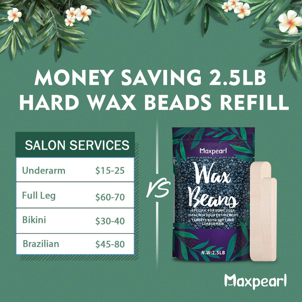Maxpearl wax beads application scene for quick, even waxing