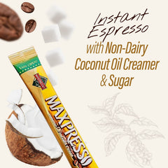 Maxpresso quick dissolve coffee stick delivers rich flavor with premium beans.