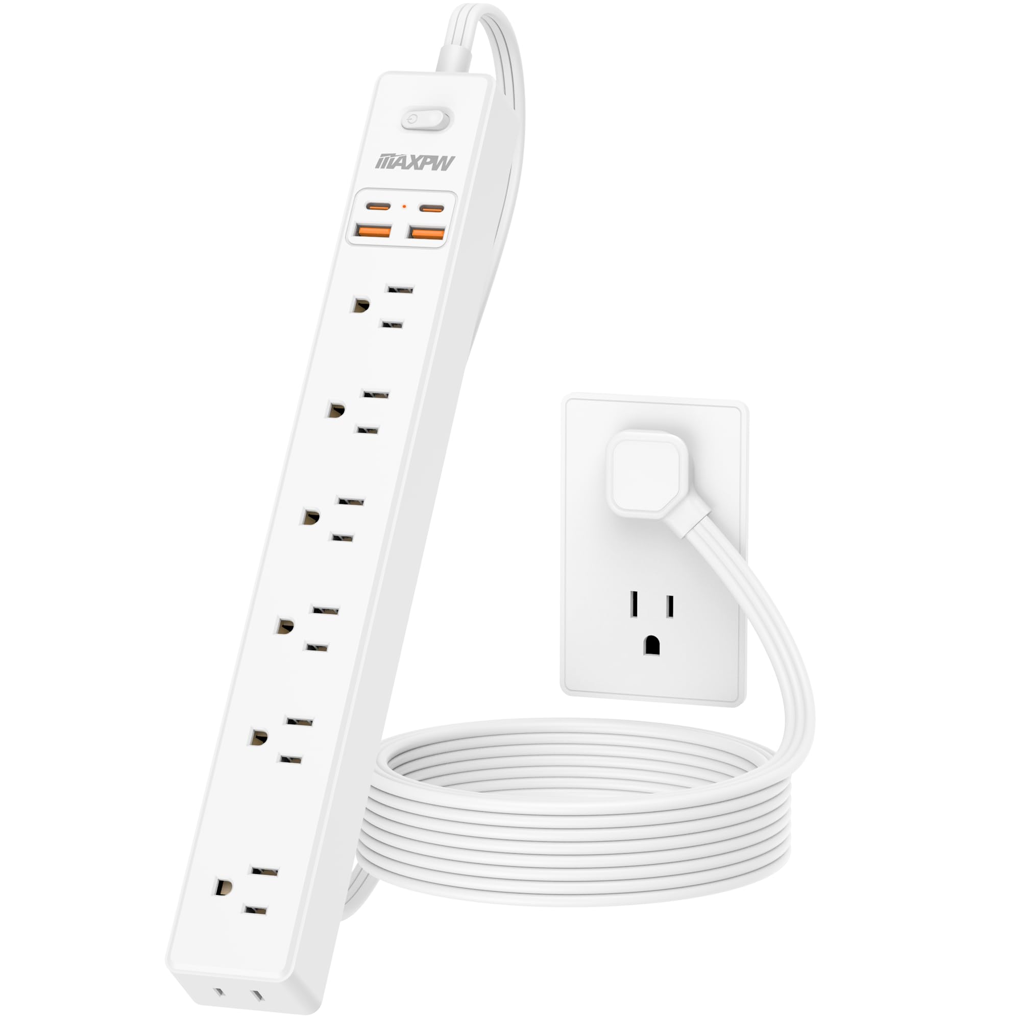 Maxpw compact power strip ideal for dorms and home offices