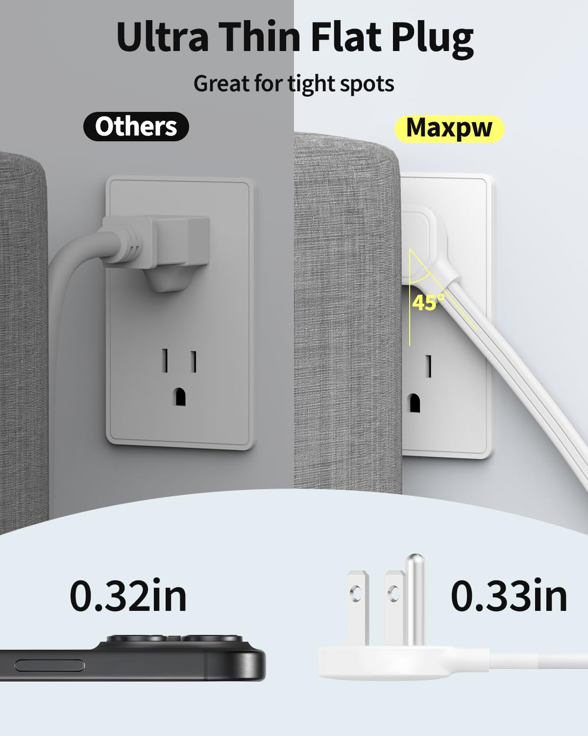Maxpw wall mount charging station keeps desk tidy