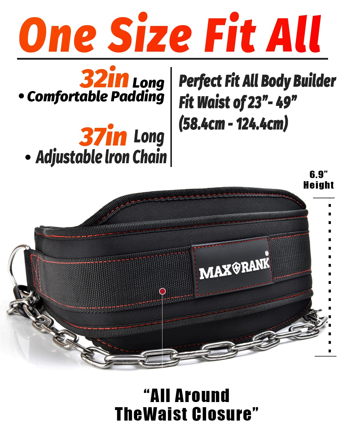 MAXRANK Dip Belt chain surface is smooth to prevent abrasion