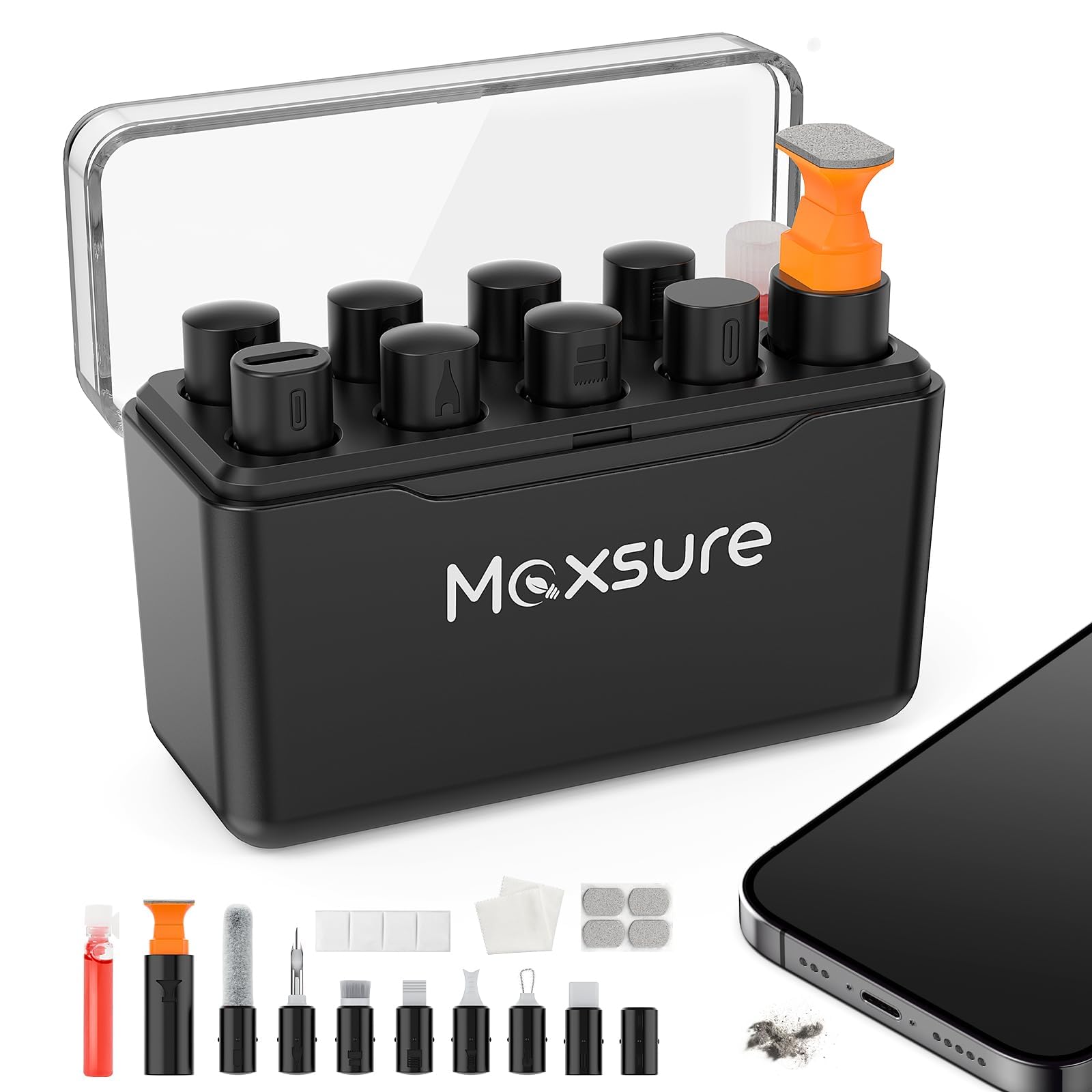 Maxsure 12-in-1 kit with port cleaners keeps iPhone ports dust-free