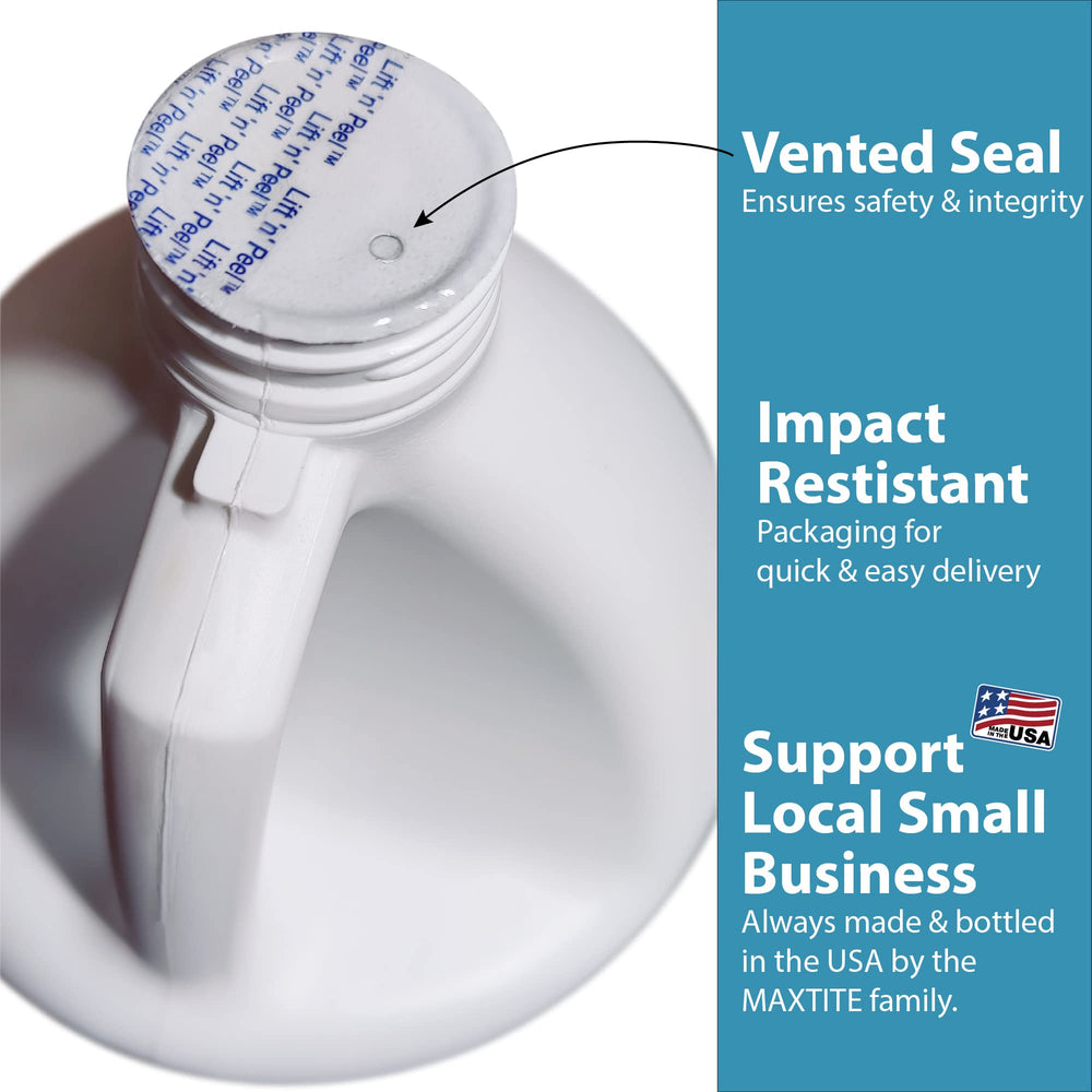 MAXTITE HDPE jug highlighting ecofriendly packaging for reliable cleaning power.