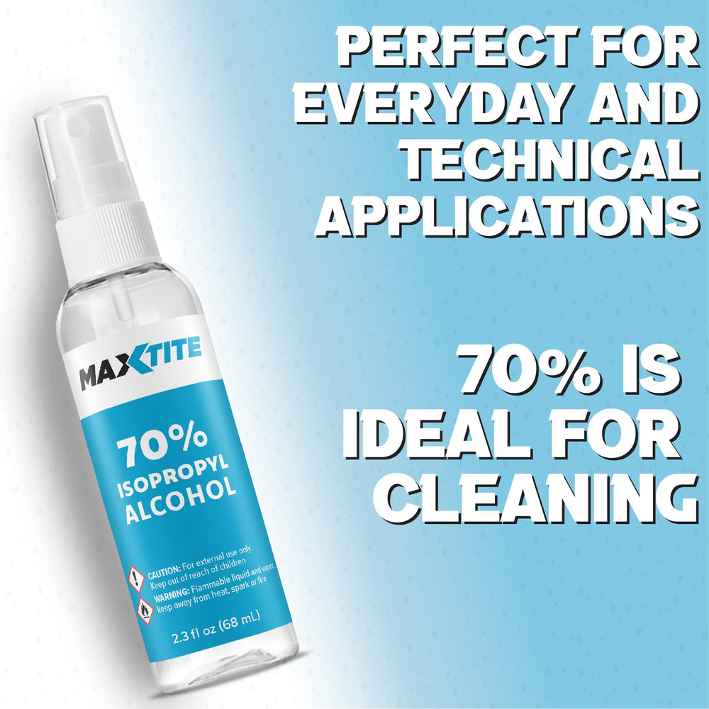Maxtite technical-grade IPA bottle supports industrial and lab cleaning tasks.