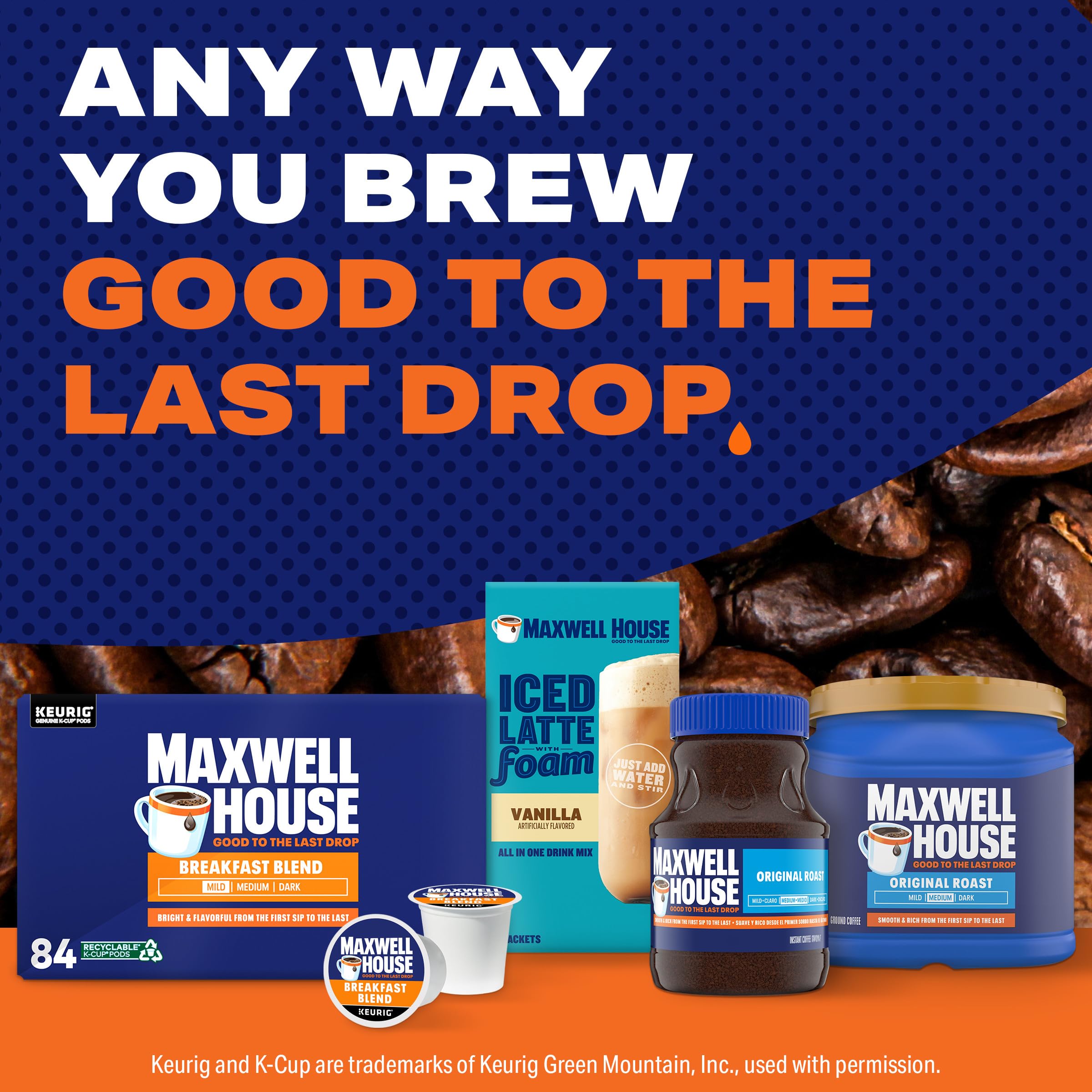 Maxwell House Breakfast Blend K-Cup compatibility with Keurig brewers
