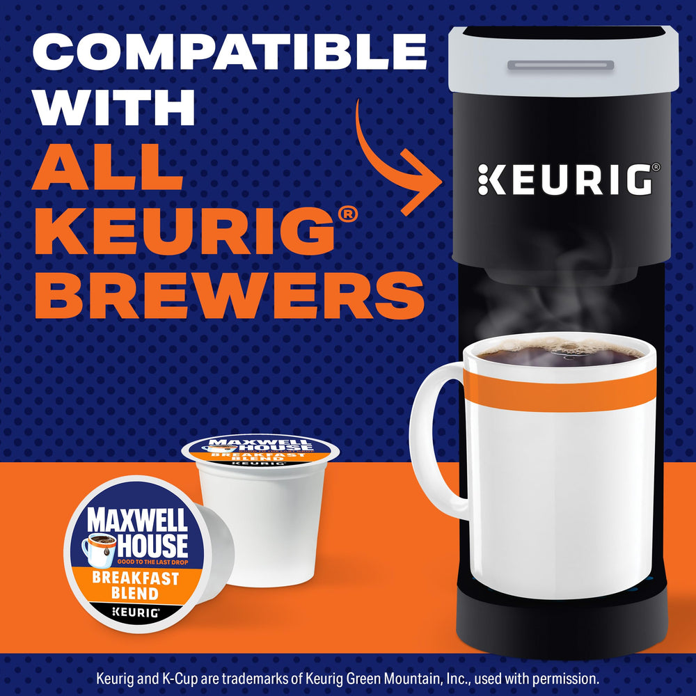 Maxwell House Breakfast Blend K-Cup pod ready for Keurig brewing