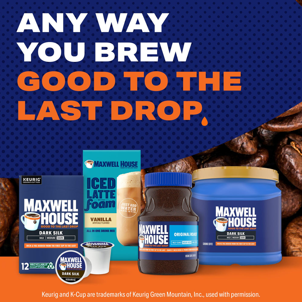 Cool, dark storage area keeping Maxwell House Dark Silk fresh.