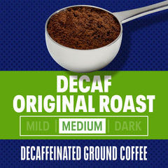 Maxwell House Decaffeinated Original cup with steam evokes inviting aroma for mindful sipping