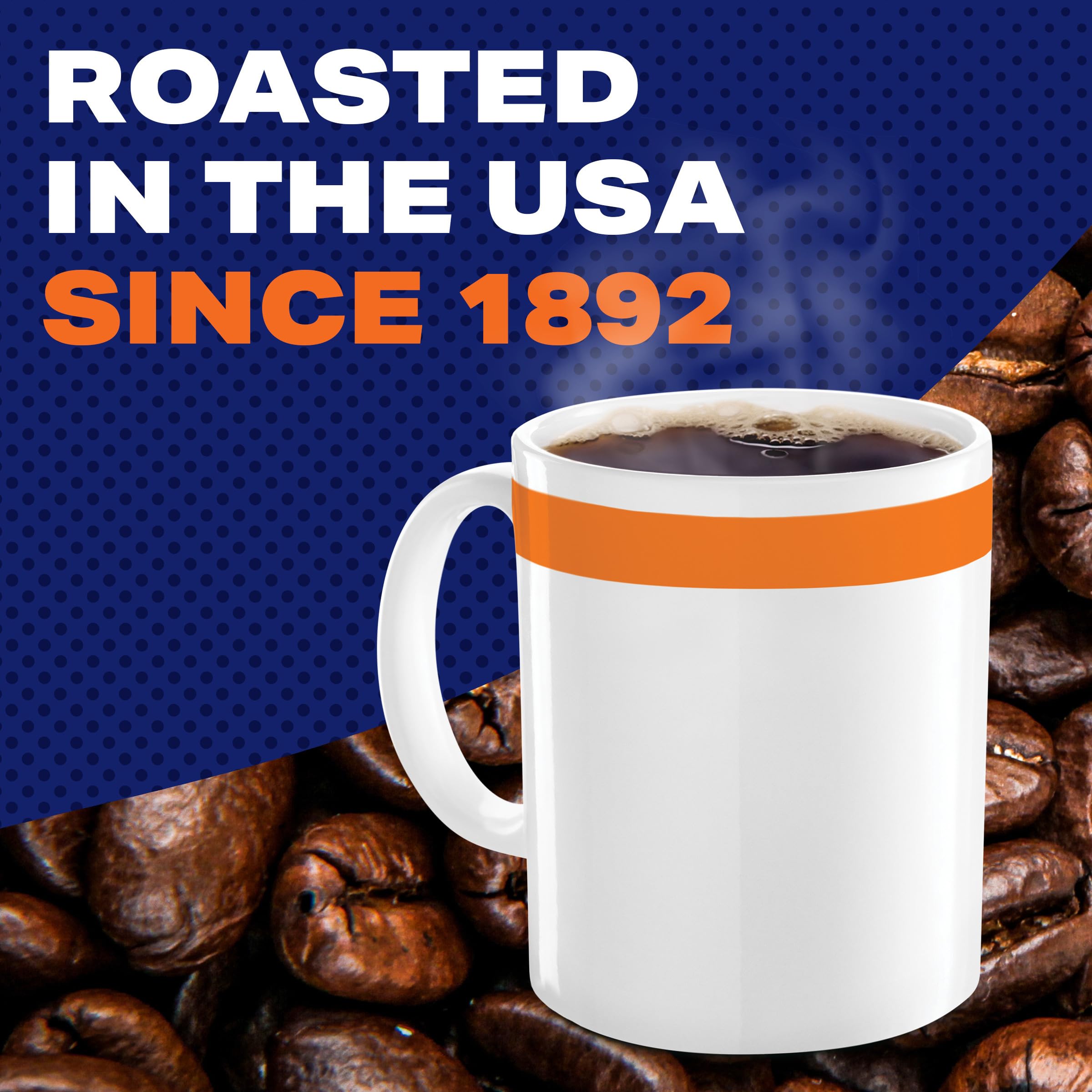 Maxwell House recyclable cup; lid removal guidance for recycling.