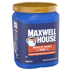 Kosher-certified Maxwell House label visible on canister.