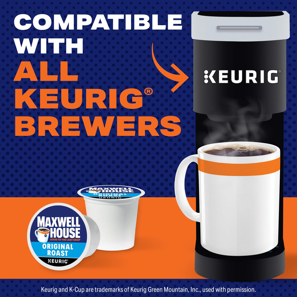 Box-open view of Maxwell House Original Roast pods for quick, on-the-go brewing