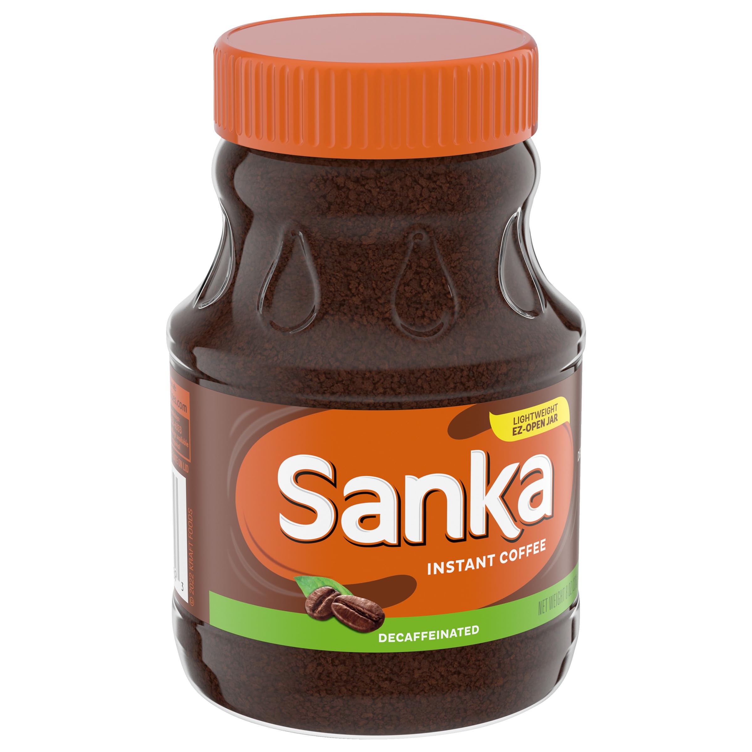 Maxwell House Sanka decaf instant coffee with hot water prep.