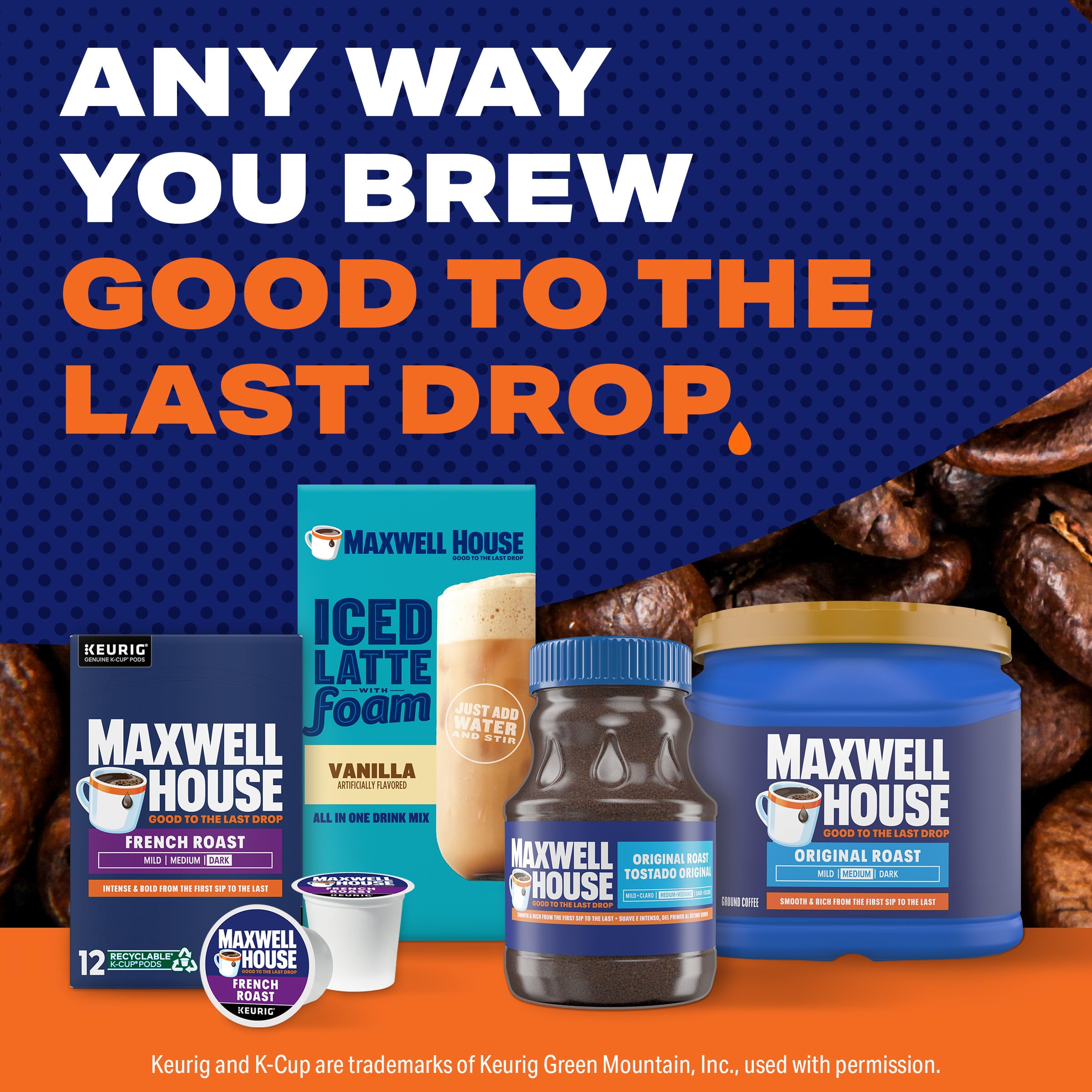 Maxwell House storage in cool dark place
