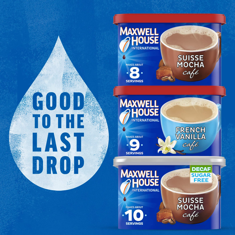 Kosher-certified Maxwell House Suisse Mocha instant coffee label.