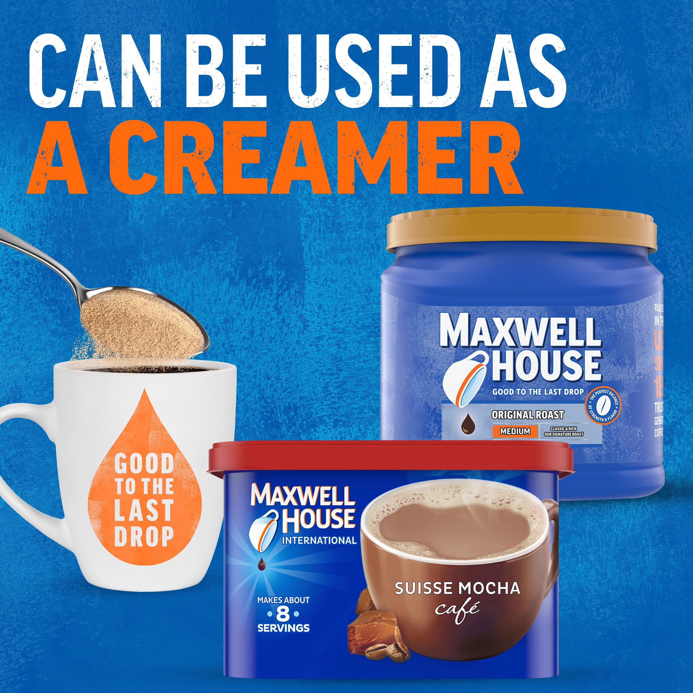 Stirring the instant mix into warm milk for creaminess.