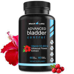 MaxX Labs advanced bladder support bottle promotes daily urinary comfort.