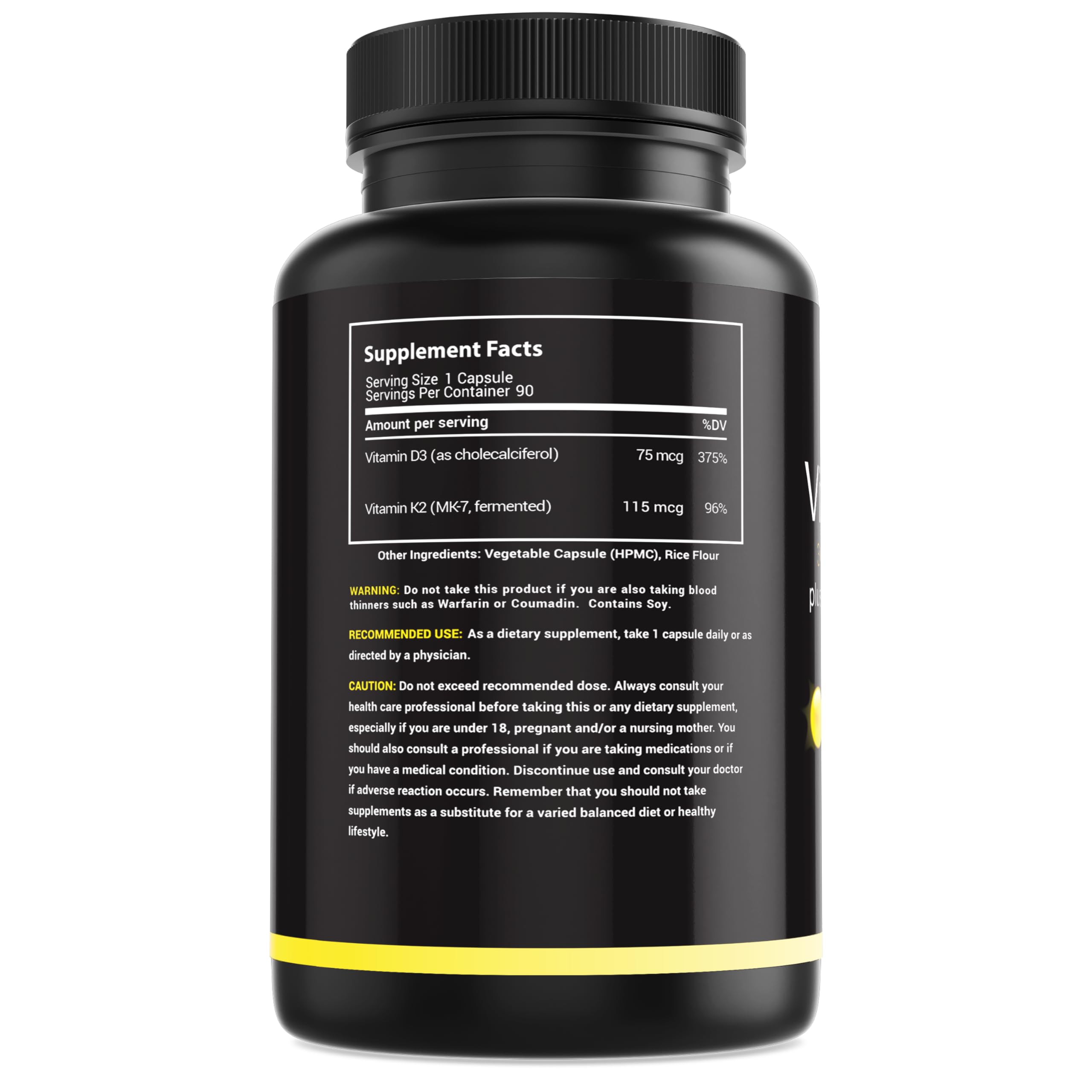 MaxX Labs bottle label highlights ingredients for high absorption and quality