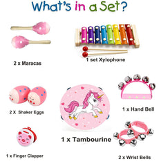 MAXZONE wooden tambourine toy for kids promoting hands-on musical exploration