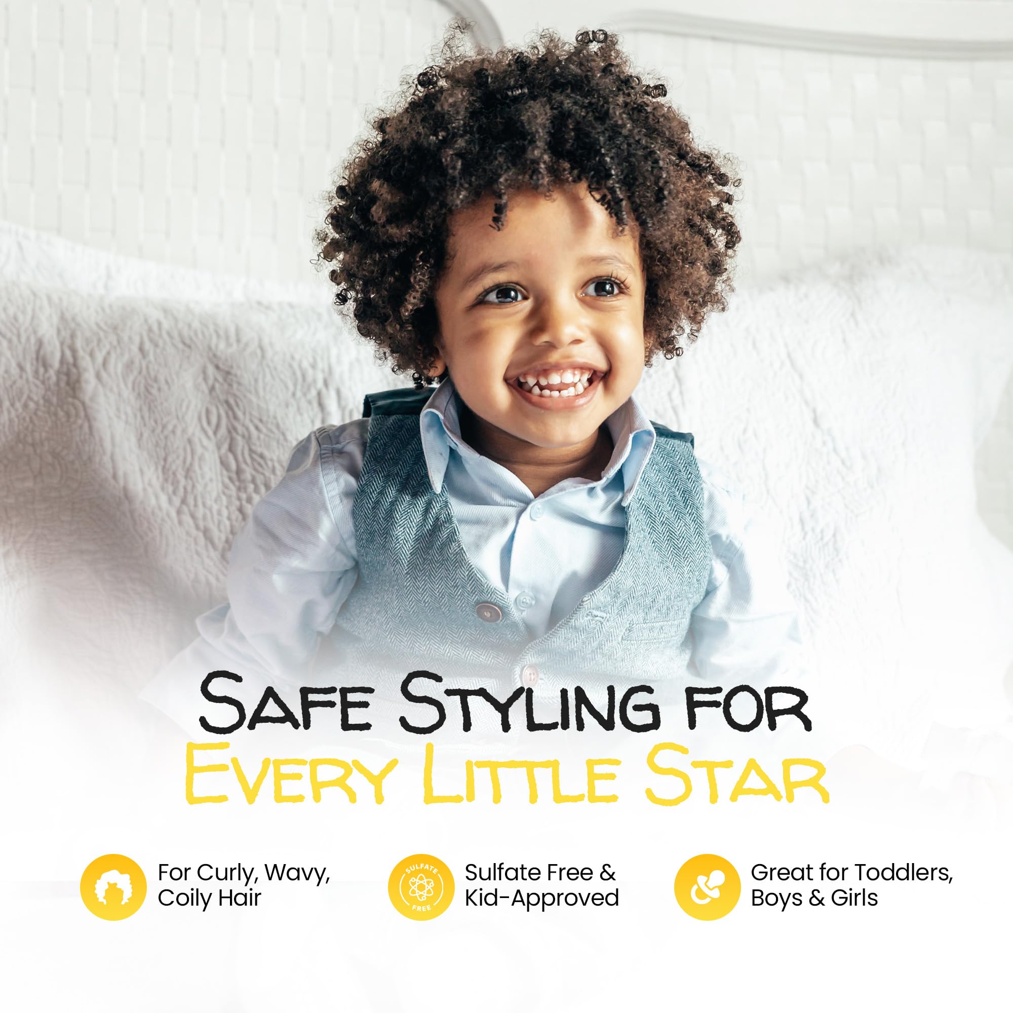 MAYA MARI application hands image shows gentle, lightweight styling for toddlers.
