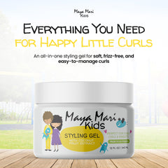 MAYA MARI Kids Hair Gel on hair helps achieve flexible, restyleable curls.