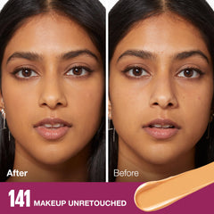Close-up of Maybelline Age Rewind applied around the eyes.