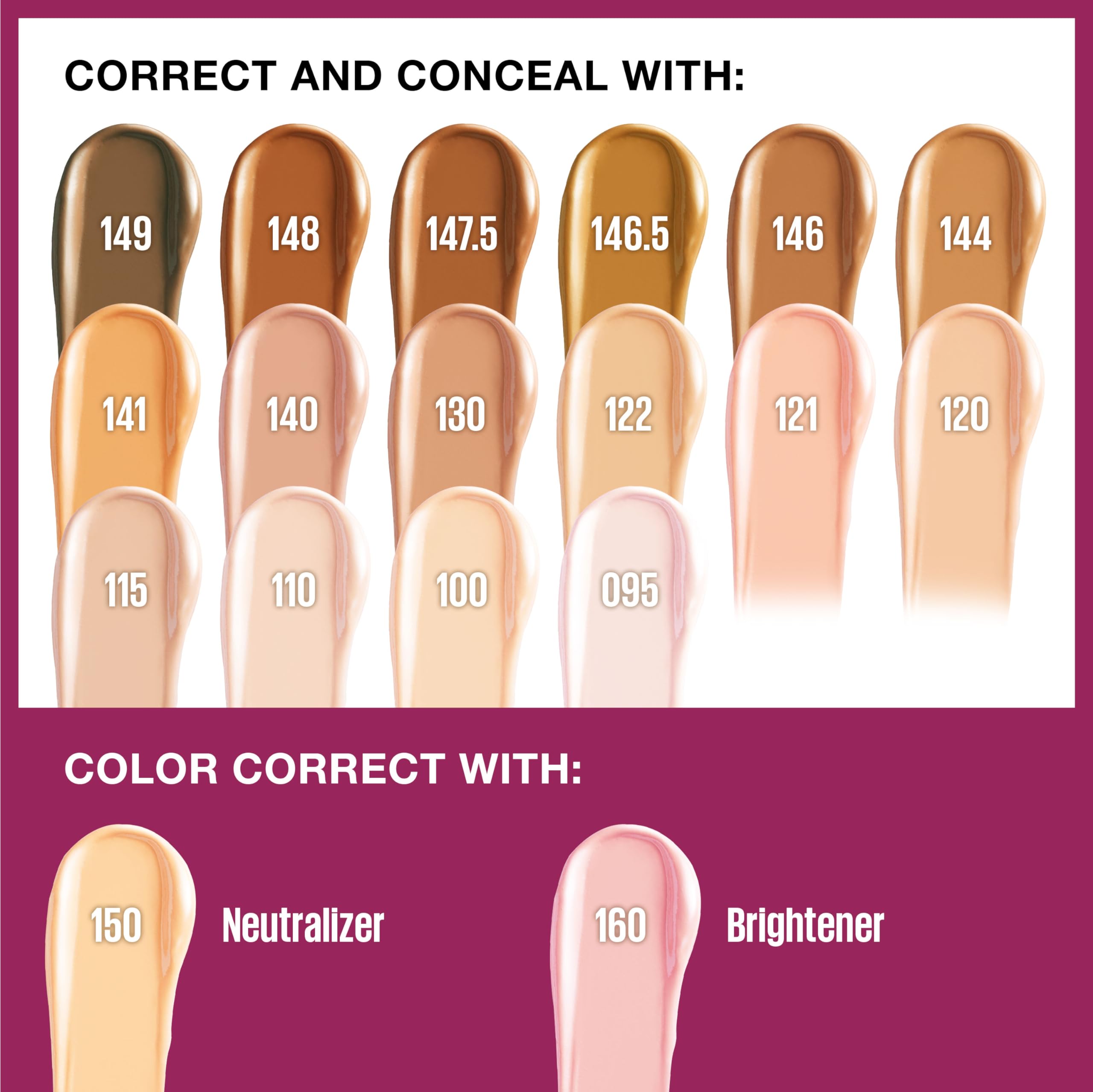 Maybelline Age Rewind concealer texture with smooth finish.