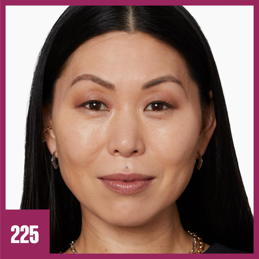 Maybelline blurring sponge-tip applicator in action for even blend.