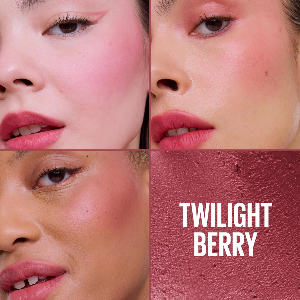 Maybelline Cloudtopia lip mousse demonstrates weightless color with transfer-resistance.