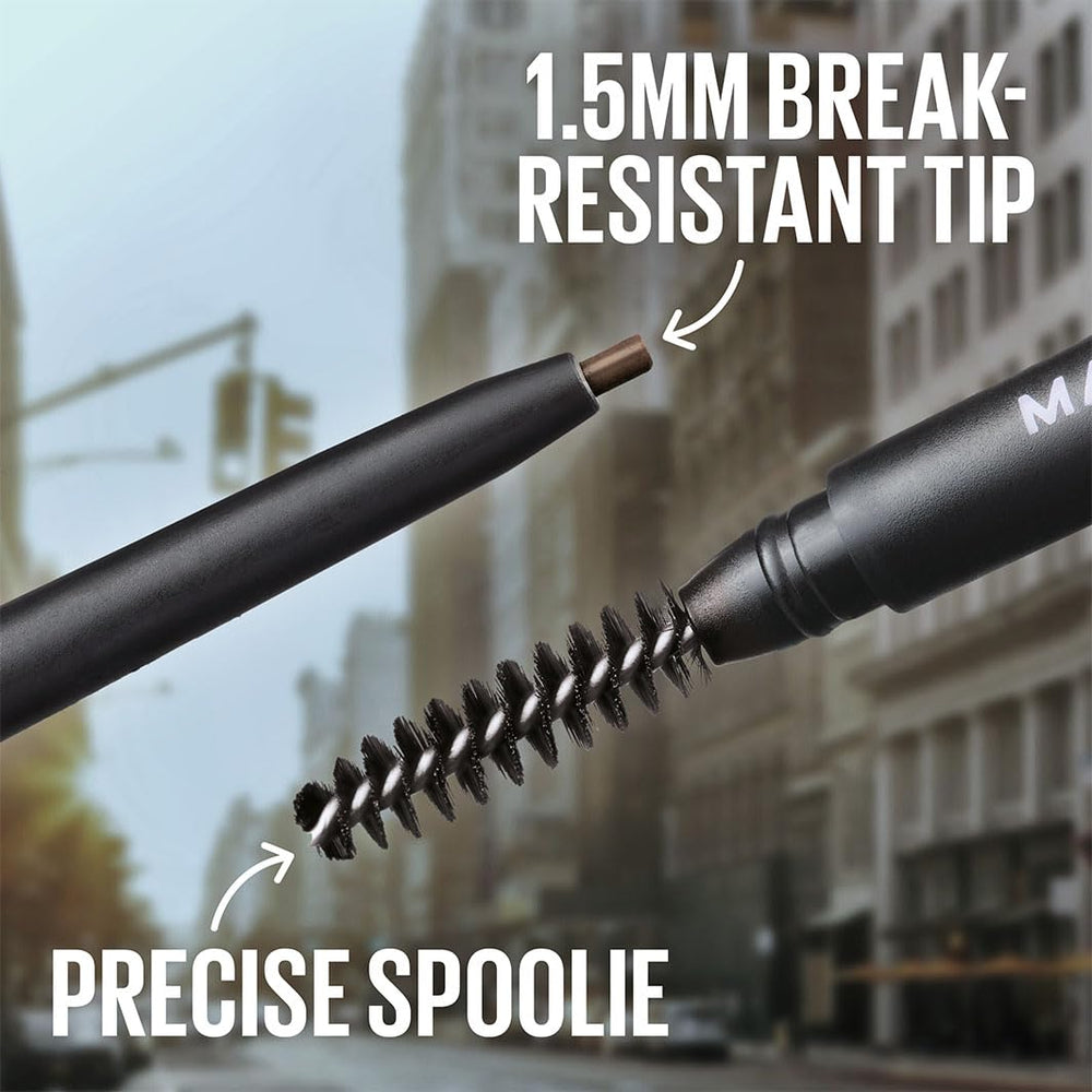 Maybelline Express Brow Ultra Slim Pencil showing natural finish across brows.