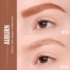 Built-in spoolie brush on the Maybelline Express Brow Ultra Slim Pencil in action.