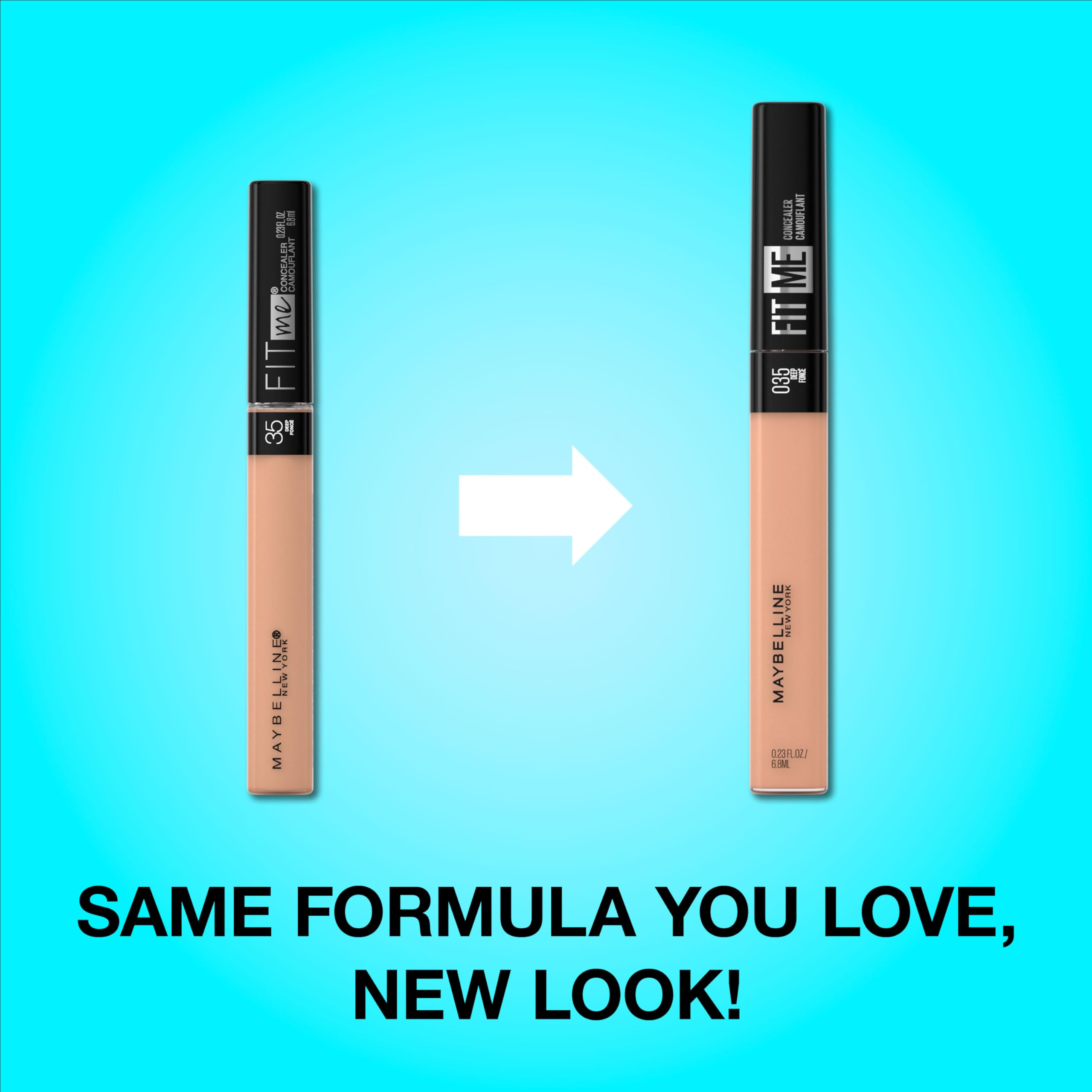Maybelline Fit Me concealer applicator closeup shows precise blemish coverage.