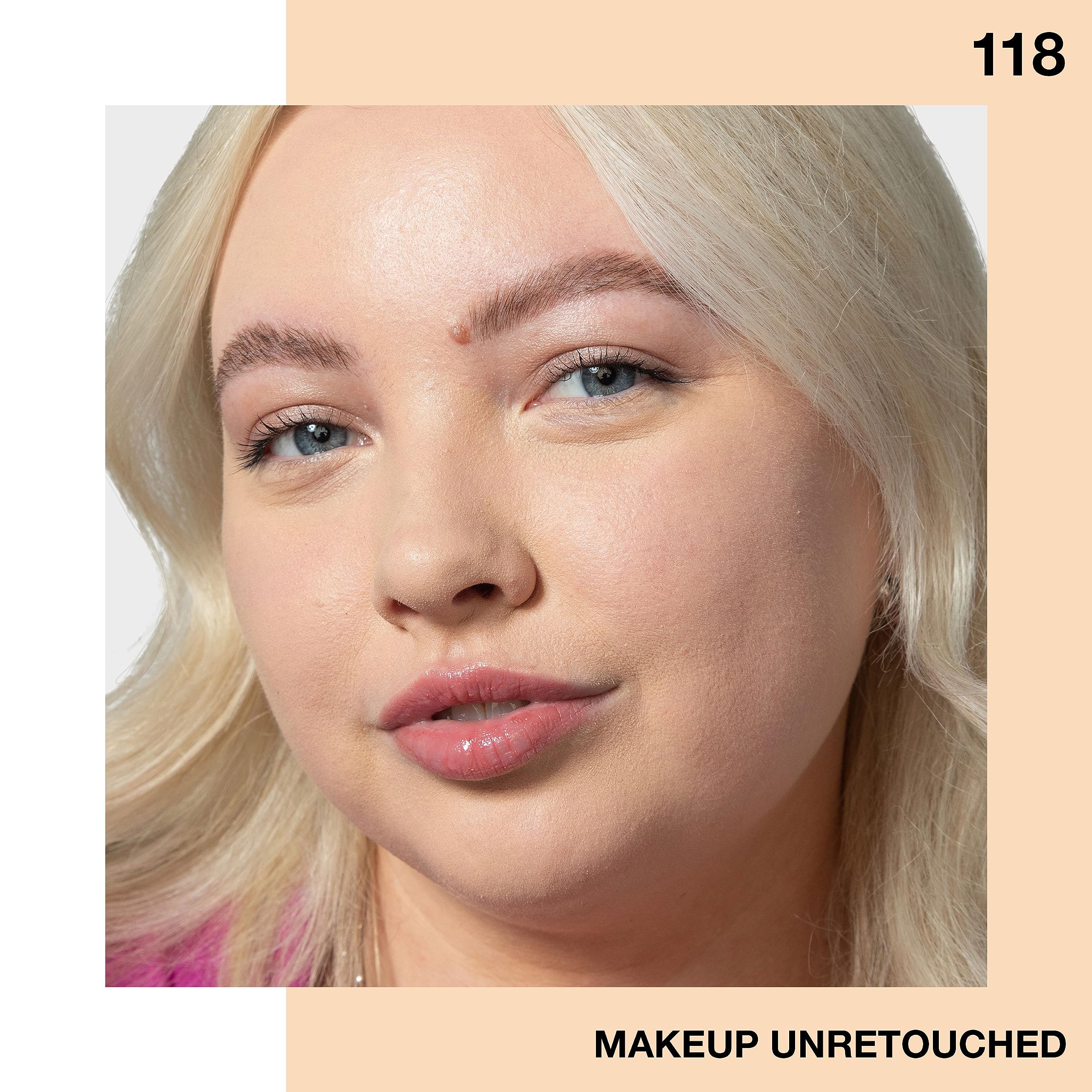 Application on the face with Maybelline Fit Me Matte + Poreless for even skin tone