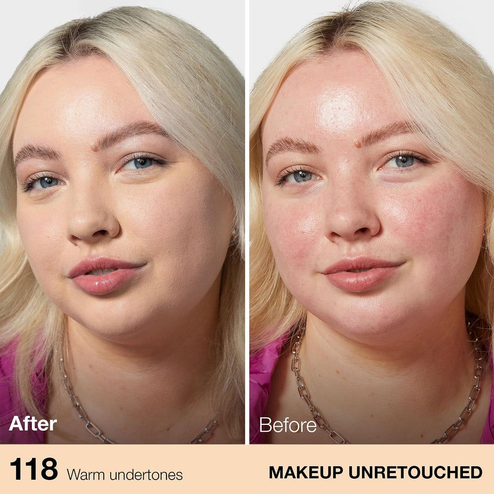 Light Beige shade swatches from the Maybelline Fit Me Matte + Poreless range