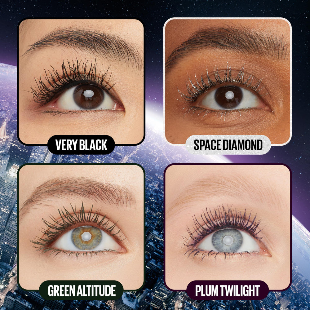 Maybelline Glitter Mascara cap glints with festive eye catching effect.