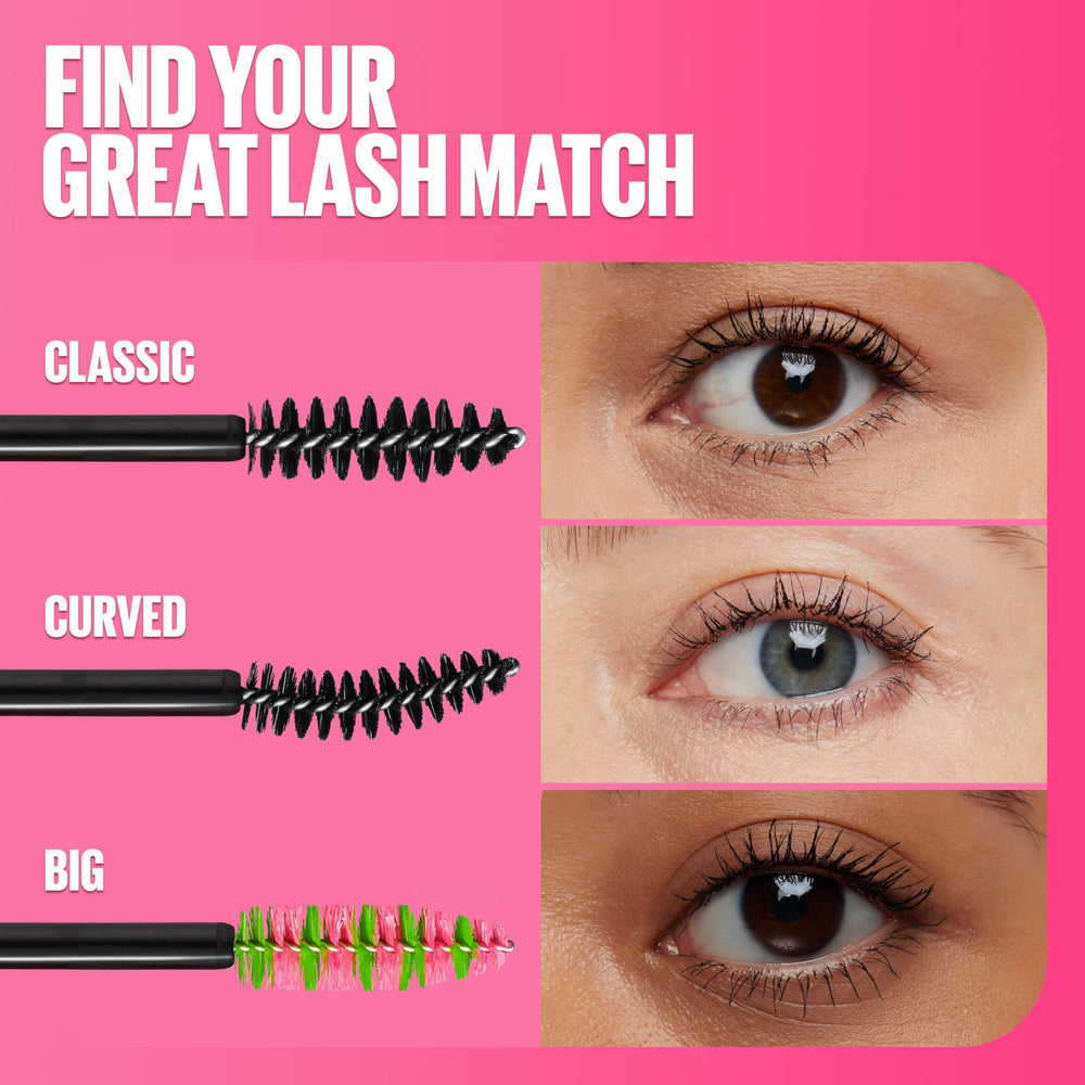 Maybelline Great Lash BIG application on lashes with even coverage