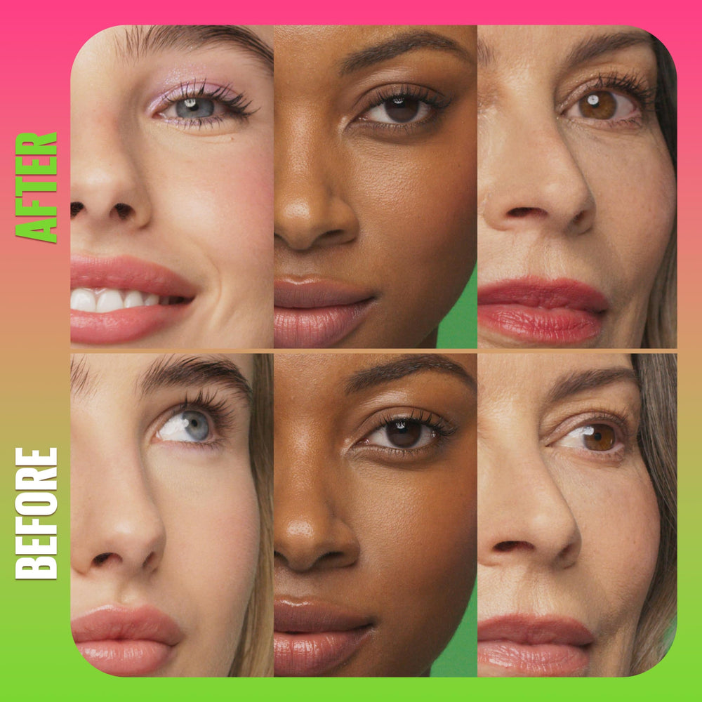 Close-up of Maybelline Great Lash BIG brush lifting lashes
