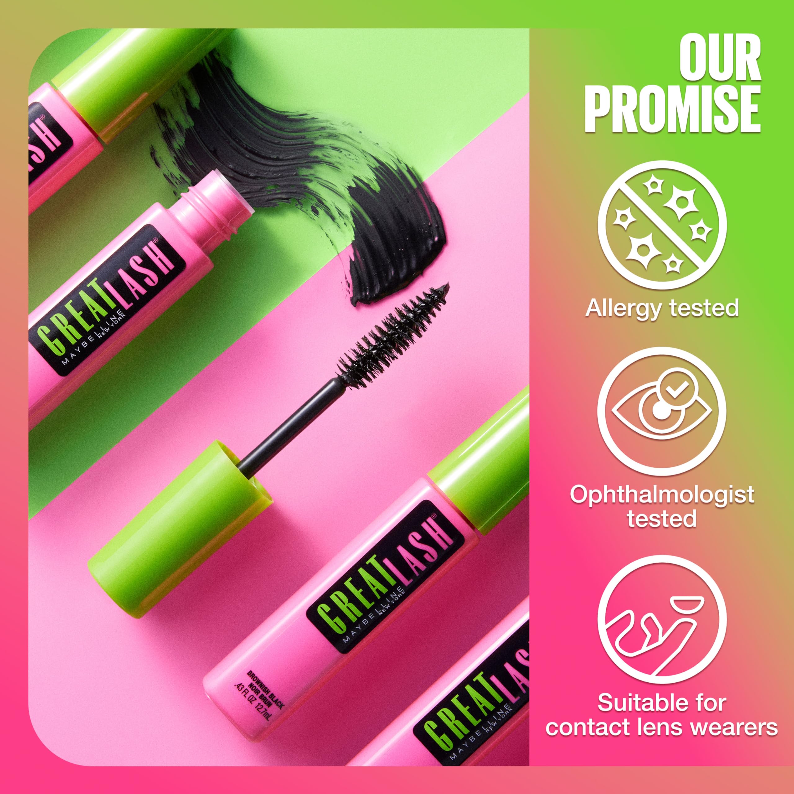 Removable with micellar water for gentle cleanup after Great Lash BIG