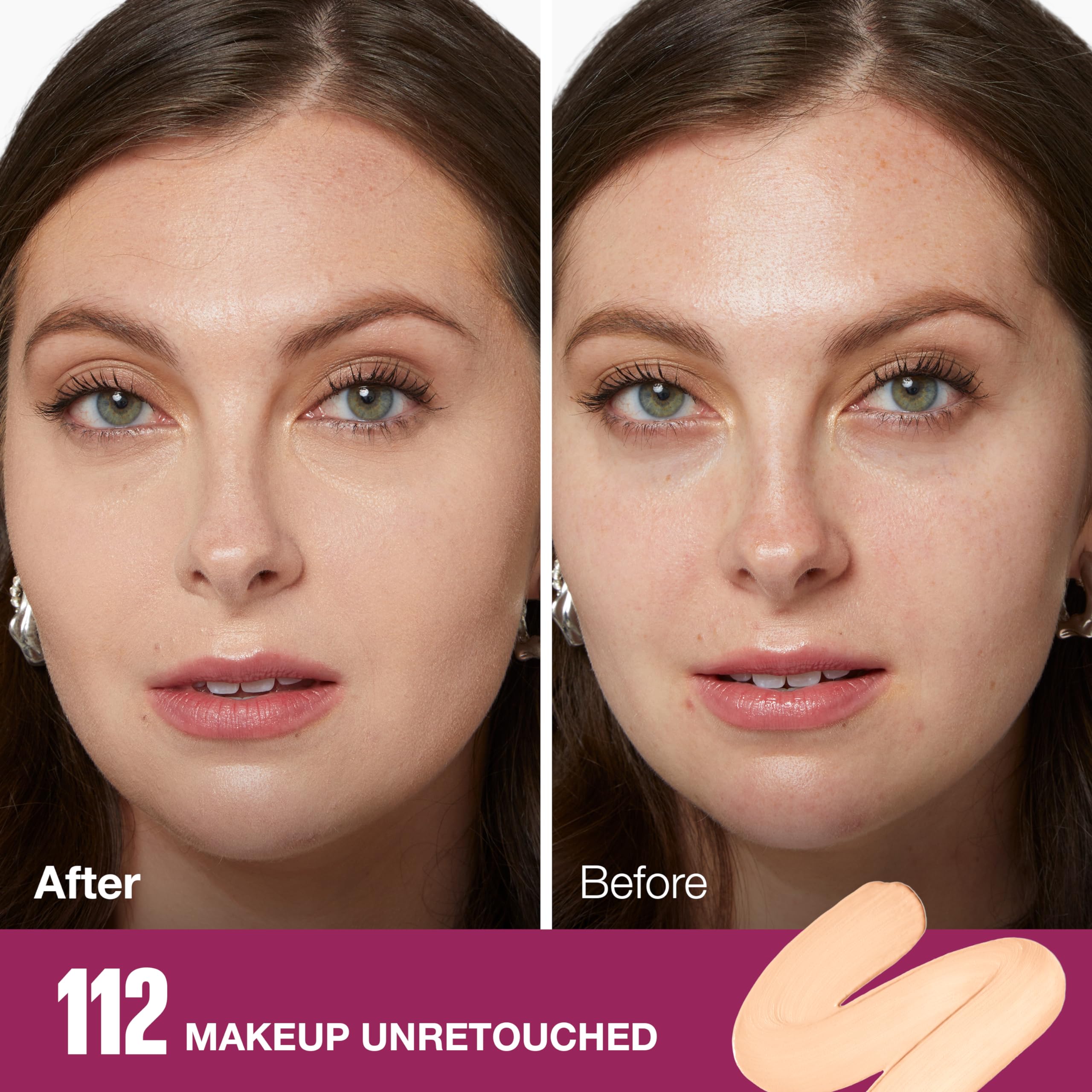 Maybelline sponge-tip applicator for smooth, controlled application and crease-free results.