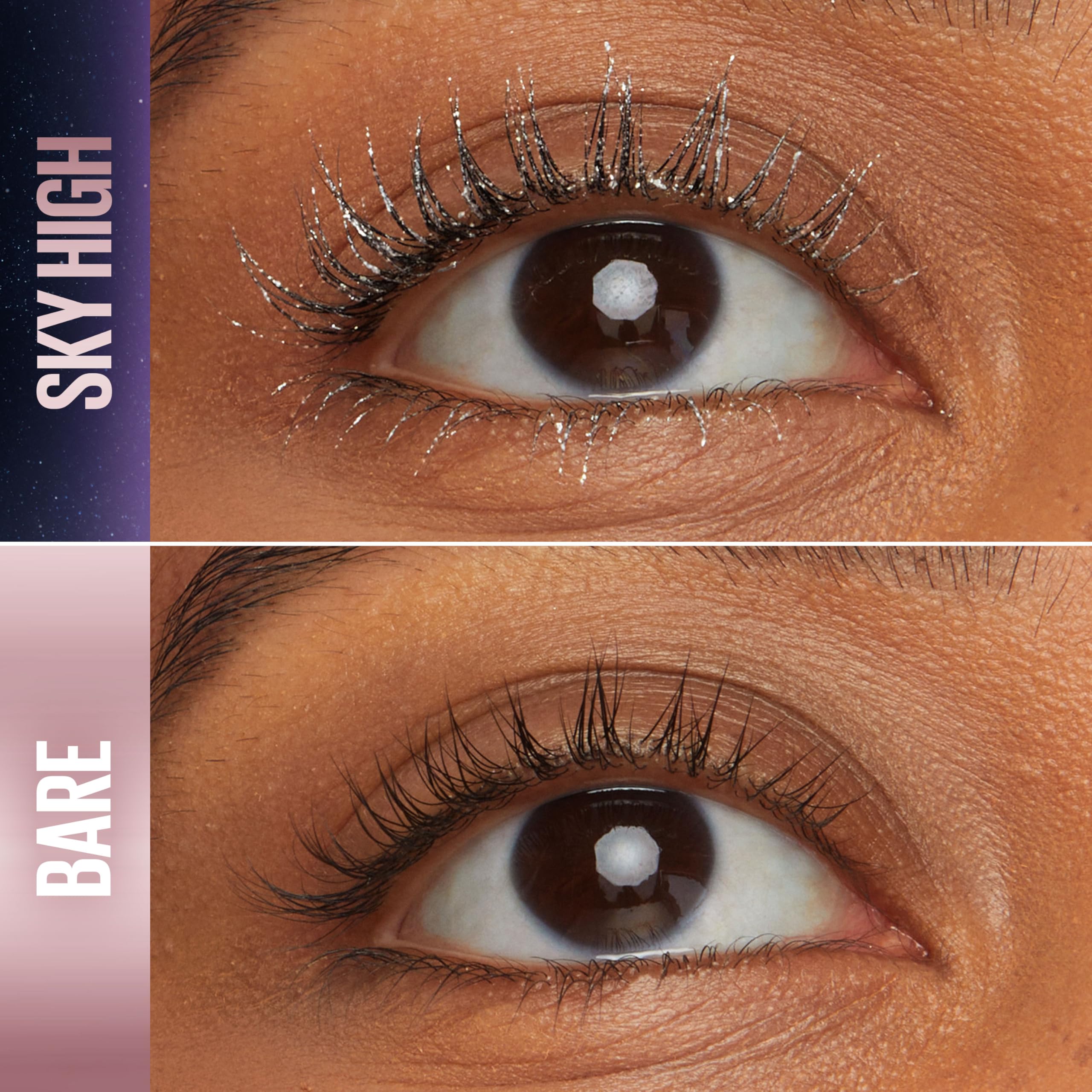 Maybelline Lash Sensational brush close-up highlights lash separation and volume.