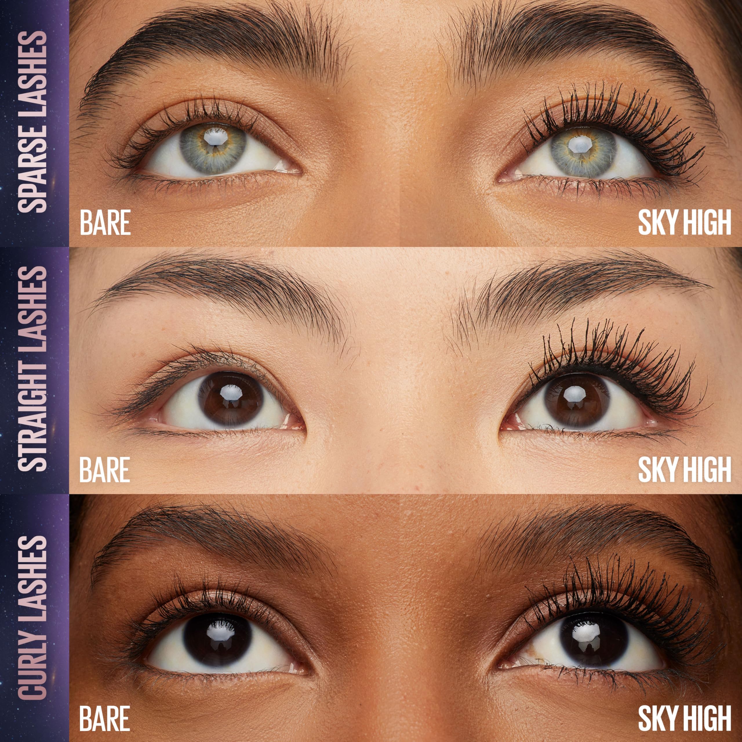Maybelline Lash Sensational Sky High brush design highlights fibers and bamboo-infused formula