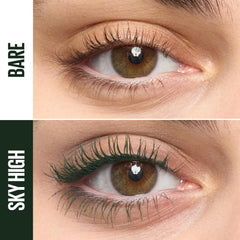 Maybelline Lash Sensational Sky High Flex Tower brush close-up highlighting root-to-tip length