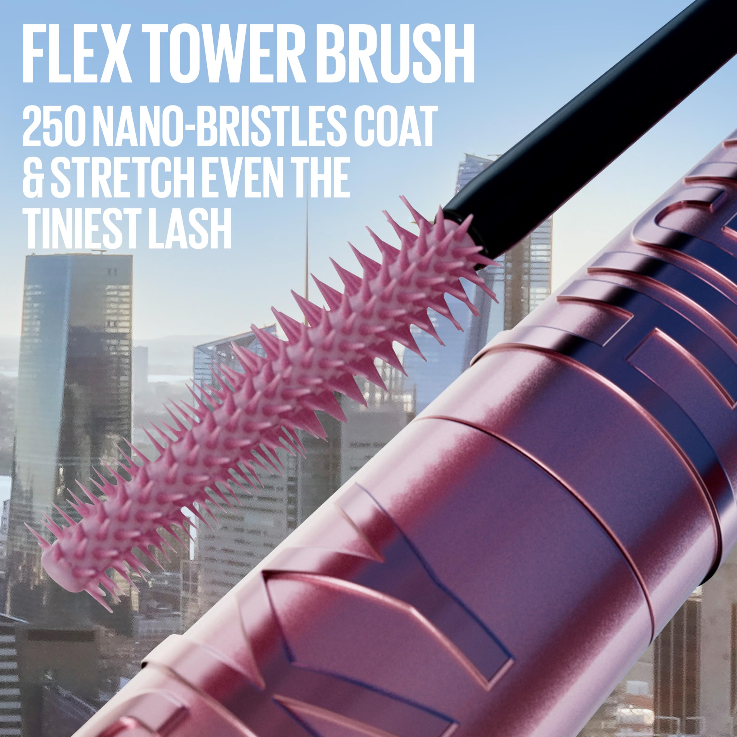 Maybelline Lash Sensational Sky High Plum Twilight swatch on lashes for bold color